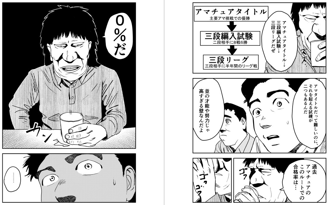 今日（6/21）発売のコミックバンチにて「将棋指す獣」２話目。
光の日常と、アマからプロ棋士になる難しさが語られます！

公開中の1話を読んで気になったら買って読もう！
 