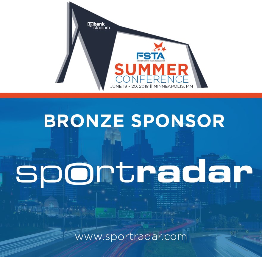 FSGAtweets's tweet photo. We're onto day #2 at the 2018 FSTA Summer Conference in Minneapolis! We wanted to thank @SportradarUS for being our Bronze Sponsor and their continued support of the FSTA. Without the support of sponsors like Sportradar, events like this wouldn't be possible. #fsta18 https://t.co/8fjeJMlAhr