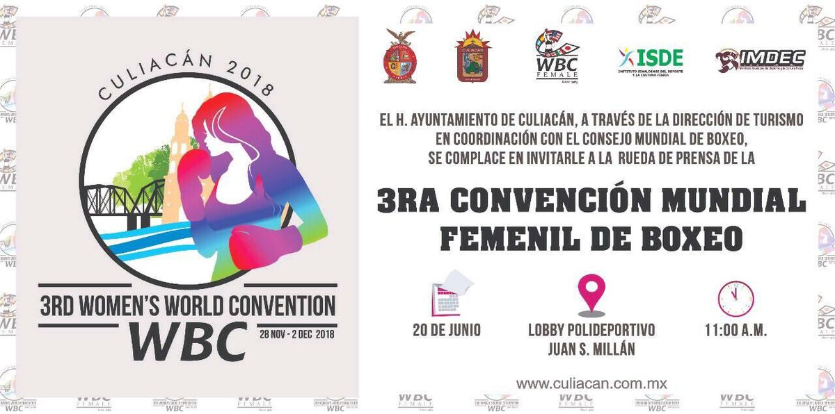 wbcmoro's tweet image. Listo para anunciar la 3er Convención Mundial de Boxeo femenil en #culiacan @OCVCuliacan @SedecomCuliacan @AyuntamientoCLN @WBCBoxing