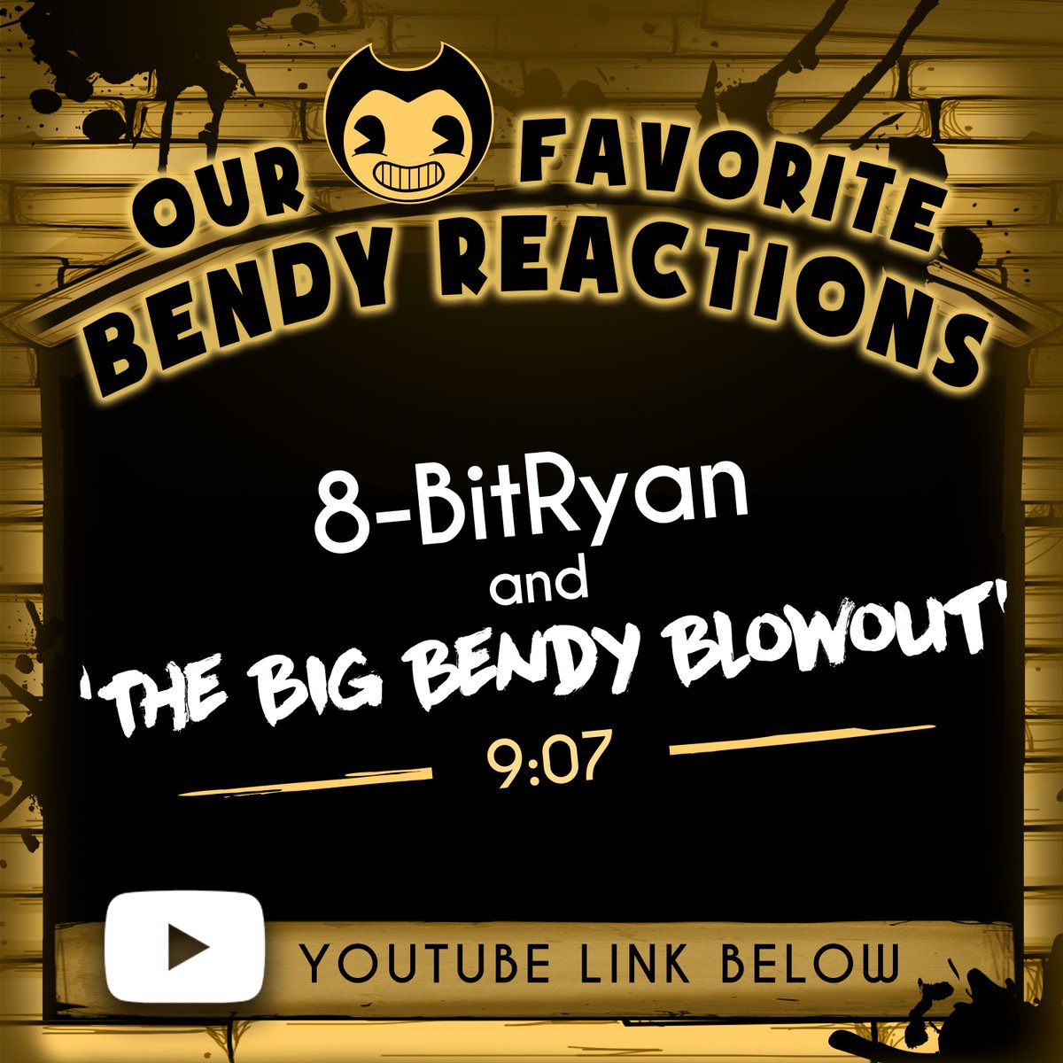 Bendy's tweet image. Check out another one of our favourite #BATIM #ChapterFour #Reactions for a good laugh: 8-BitRyan in the Big Bendy Blowout! ow.ly/Q0i130kviWb