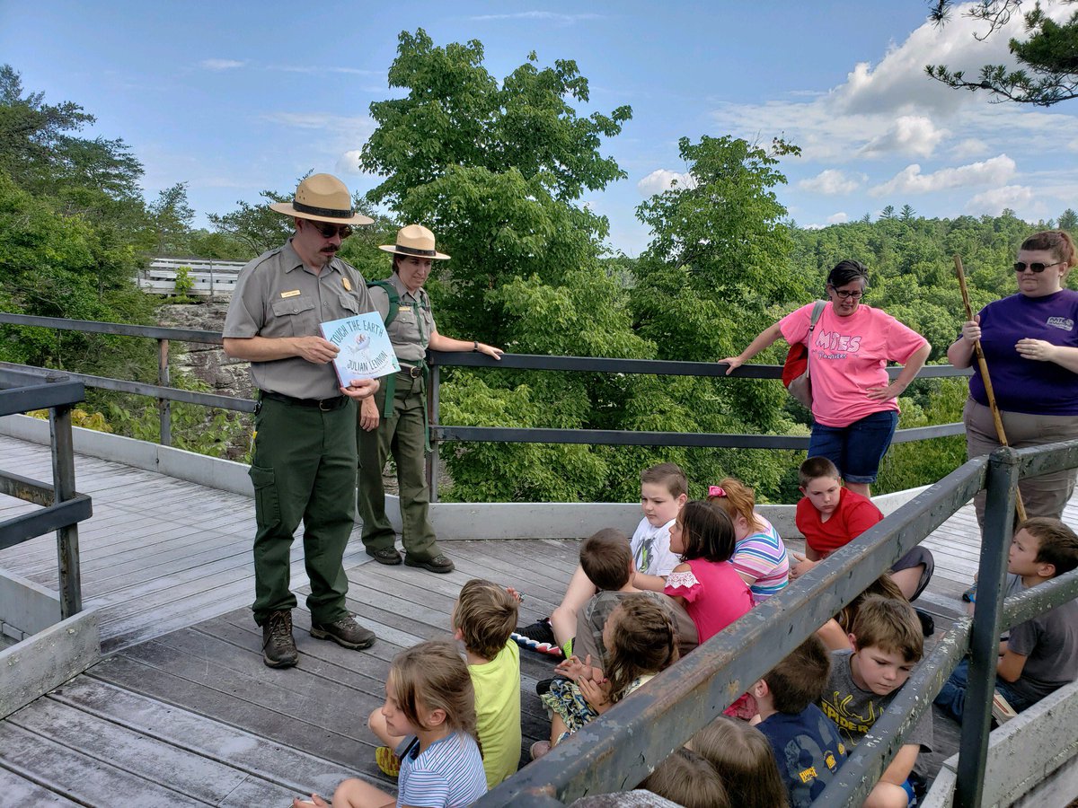 InmanKendra's tweet photo. R2BR campers at Midtown Elementary visited OBED National Park today!! Reading, writing, and talking about the great outdoors this week! Experiencing it today! What a beautiful world we live in! #ReadToBeReady https://t.co/N6yTcM5uIu