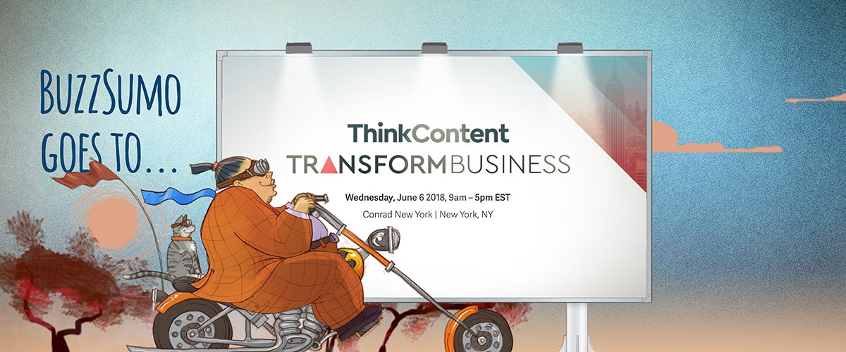 BuzzSumo's tweet photo. #ThinkContent2018 was a great event! Thanks to the @newscred team for a super line-up of speakers. https://t.co/NLqW3xUzso