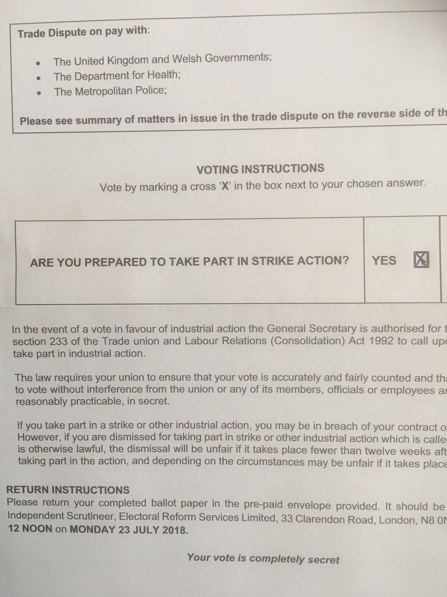 I’ve voted yes @PCS_Leics @pcs_union  #PCSVoteYes #PCSpay2018