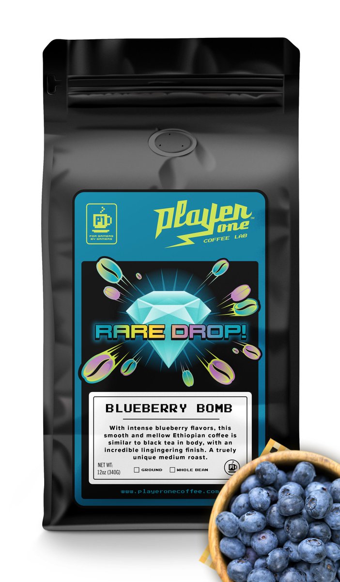 PlayerOneCoffee's tweet photo. Want to WIN this Blueberry Bomb coffee from @playeronecoffee? Retweet for your chance to win this limited edition roast! We'll be giving away a handful of bags! Currently you can ONLY win this #coffee, you can't buy it from https://t.co/XndFlWSvjE! Good luck! ☕️🎮🎮 https://t.co/TMHptbl8BY