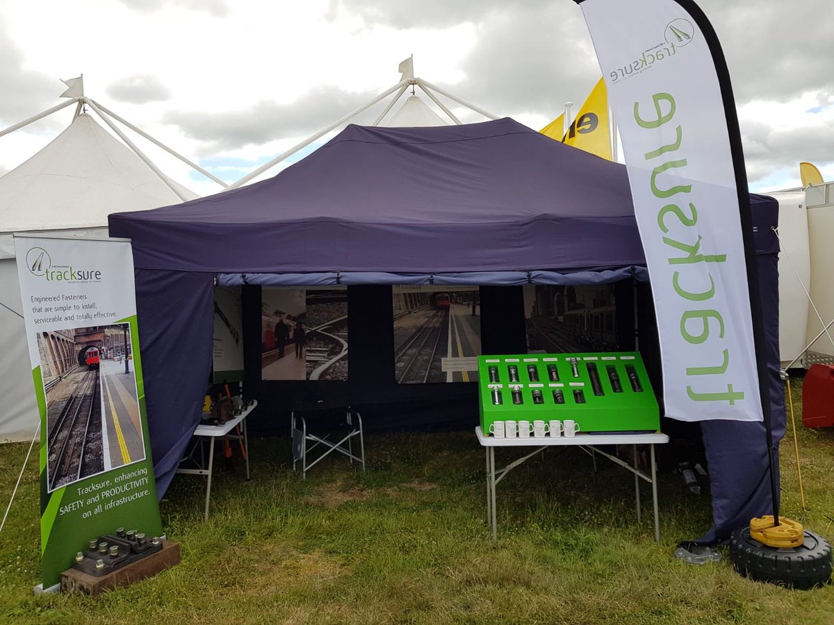 wsgroup_plc's tweet photo. What a great day! So many interesting exhibitors and talks. And the weather held up! Here’s our #Tracksure stand & Director of Engineering David Vile #raillive2018 @raillive18 https://t.co/sMRA6Hai6R