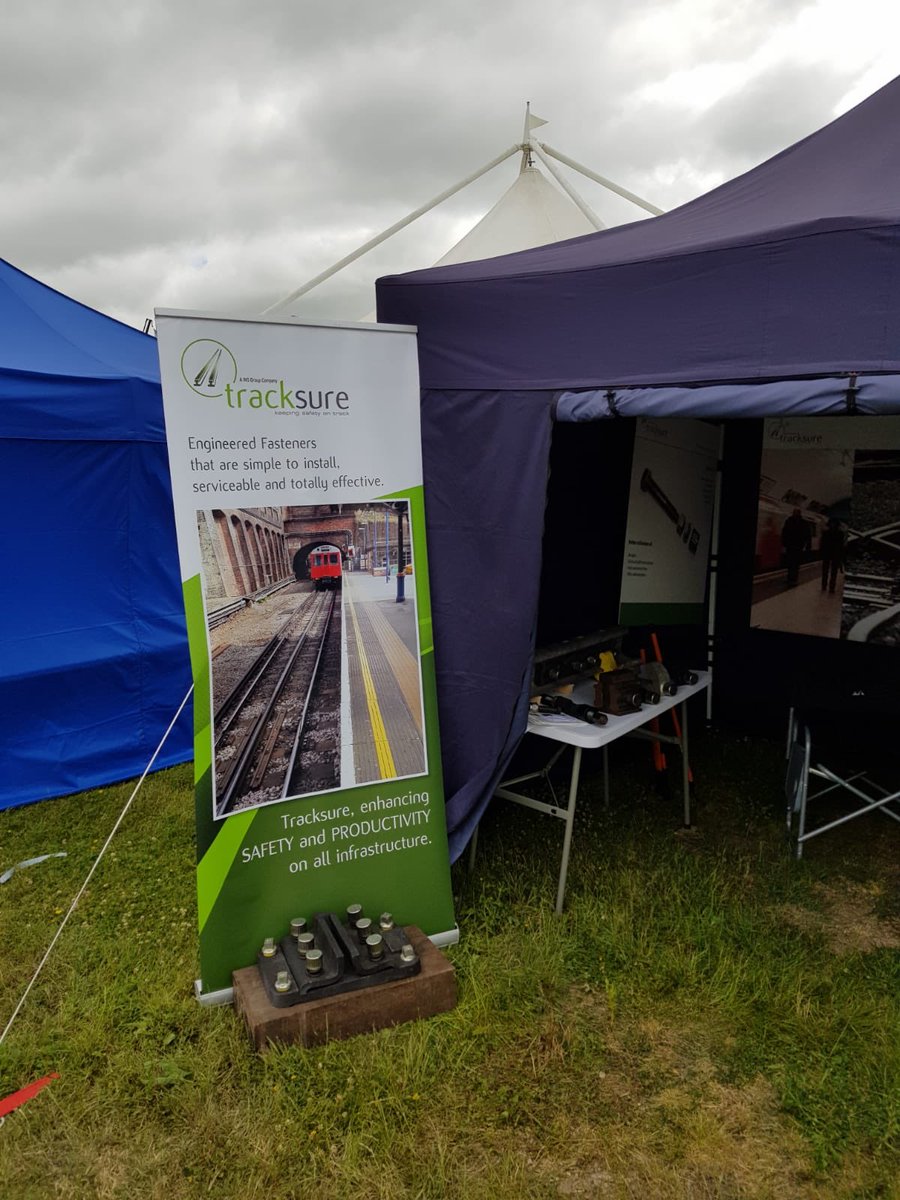 wsgroup_plc's tweet photo. What a great day! So many interesting exhibitors and talks. And the weather held up! Here’s our #Tracksure stand & Director of Engineering David Vile #raillive2018 @raillive18 https://t.co/sMRA6Hai6R