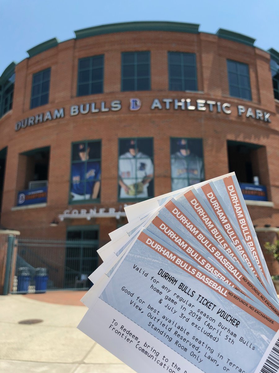 DurhamNC's tweet photo. RT for the chance to win 2 @DurhamBulls tickets! Good for any regular season home game in 2018! *July 3rd excluded* 🐂🏙️⚾️

Look below for two more chances to enter 👇👇👇 https://t.co/cqT92ldYHb