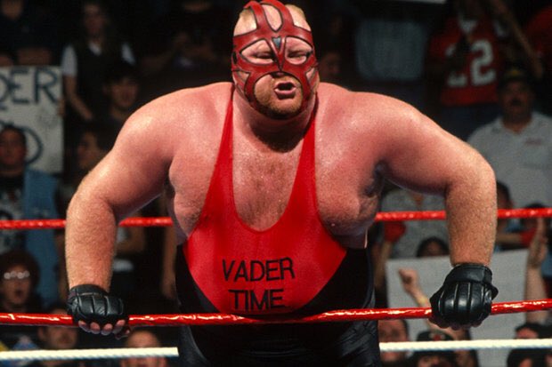 DanBarry85's tweet photo. RIP to another wrestling icon taken far too soon #Vader #LeonHall https://t.co/8n8hENW3ha