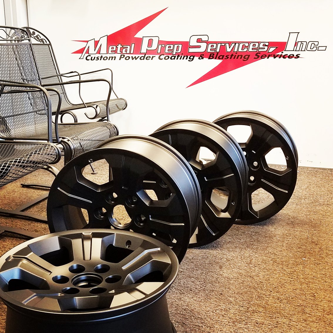 MetalPrep's tweet photo. It's #wheelwednesday
#flatblack
________
Metal Prep Services
Northern Illinois Premier
Powder Coating Shop
#powdrcoating
#sandblasting
#ceramiccoating
#custompaint
#hightempcoating
#cerakote
#pistoncoating
#rockford https://t.co/VXK7vLri6a