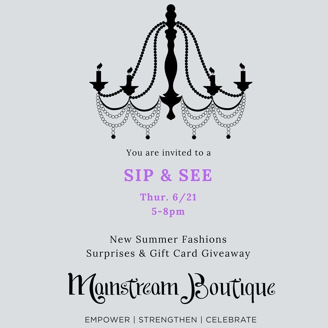 DevineStCola's tweet image. Mainstream Boutique Columbia invites you to their Sip &amp;amp; See happening Thursday, 6/21 from 5-8pm! Enjoy champs &amp;amp; wine while you view their newest summer fashions! #shoplivedinedevine #DevineStreet #supportllocal #shopdevine #sipandsee #summer #fashion