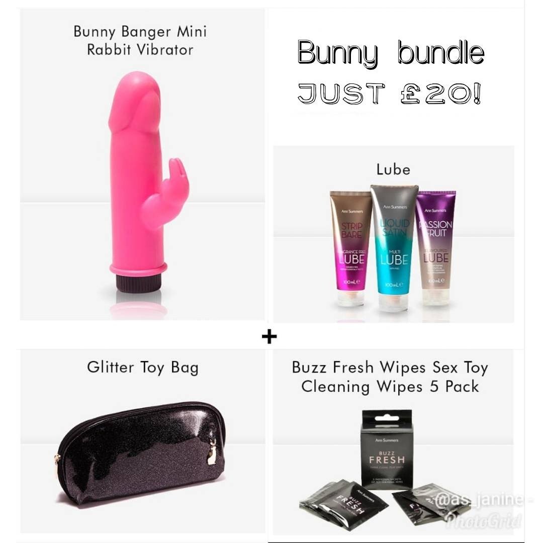 AS_Janine's tweet photo. ✨Special offer ✨
Get our Bunny Banger mini Rabbit, 5 pack Buzz Fresh, Glitter Toy Bag + Mini Lube for just £20!
Message me to order ❤️
#annsummers #specialoffer #bunny #bunnybanger #rabbit #buzzfresh #glitter #toybag #minilube #bunnybundle https://t.co/9fw7TnnVd0