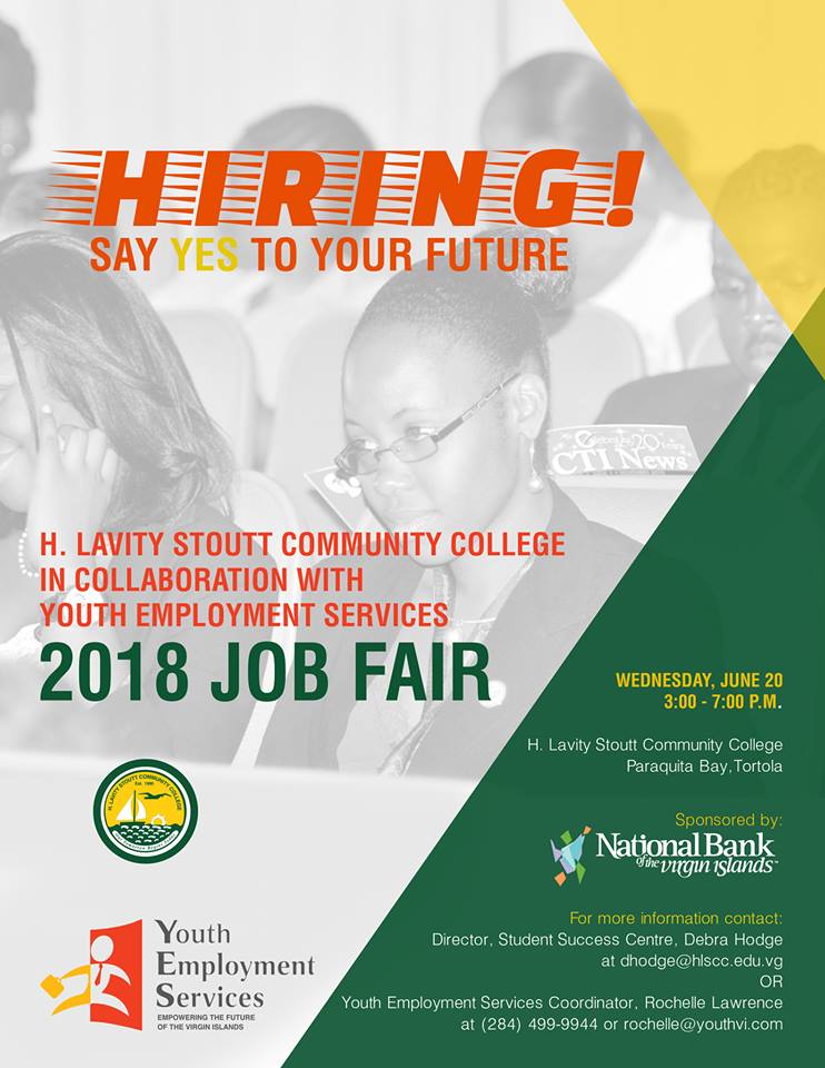 BVINHI's tweet photo. #TeamNHI will be talking about eligibility, compliance and contributions at today's job fair. Check with Sheldon Clutch John and April Glasgow for all your info needs. See you there! #NHIBVI #HLSCC #SayYestoYES https://t.co/lrrr5vXQEy