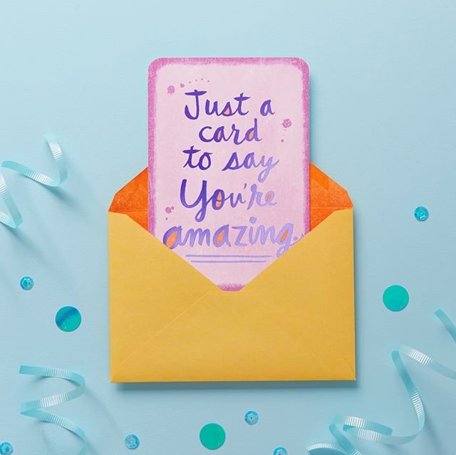 Hallmark's tweet image. Just a tweet to say you’re amazing. And don’t forget, it’s FREE card Friday in all Hallmark Gold Crown stores through Aug 31. Stop in on Friday to get your free Just Because card for all Crown Rewards members. Not a member? Sign up is free and easy. #CareEnough #CardChallenge