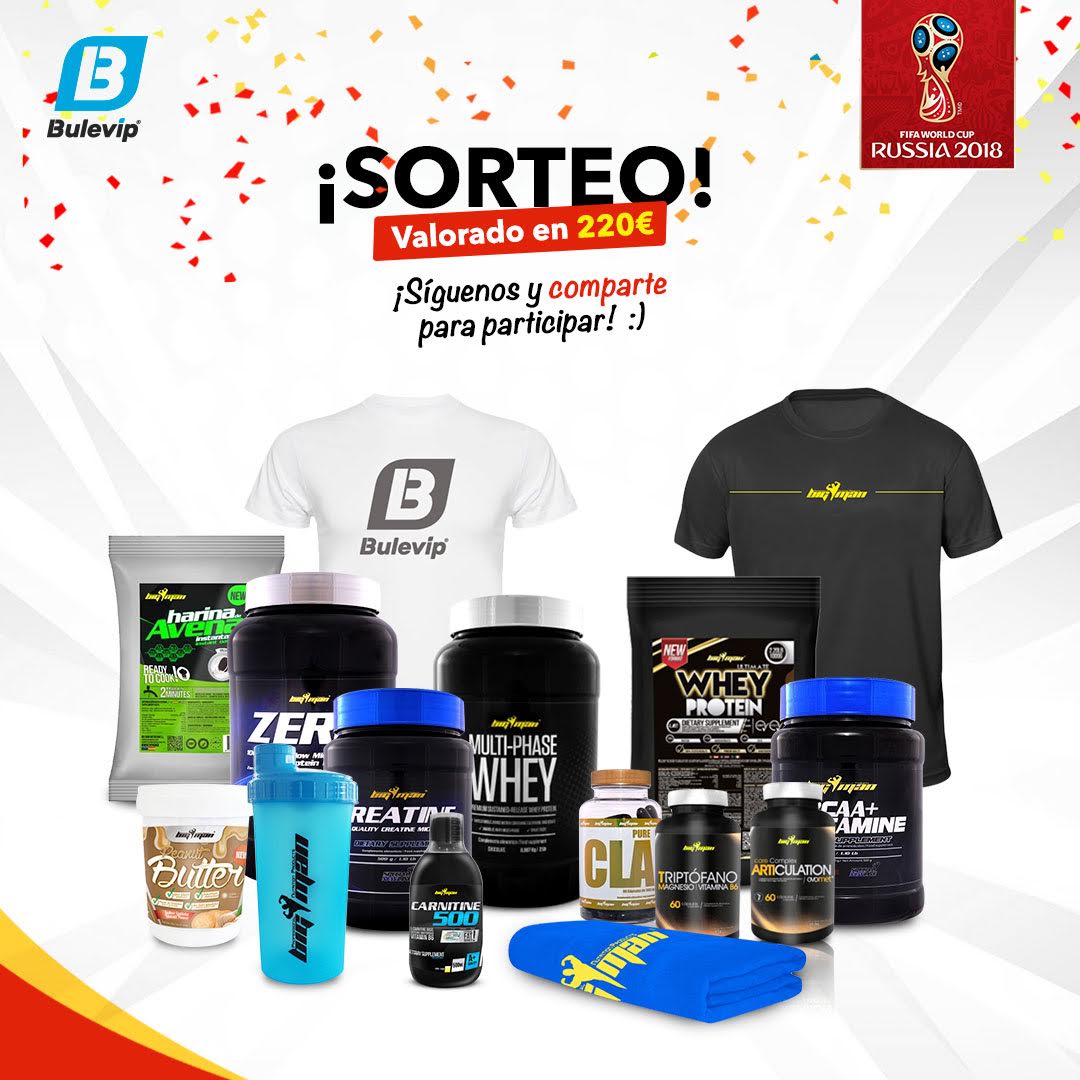 BuleVip's tweet photo. Síguenos y RT para entrar en el sorteo de un pack BigMan valorado en 200€ ¡Suerte a todxs! https://t.co/8OrtpByAfq 

¡El miércole que viene anunciaremos al ganador/a, suerte! 🍀
 
#bulevip #sorteo #suerte #bigman #nutricion #fitness #rusia2018  *Válido para Península y Baleares https://t.co/wOw2B6y5Fx