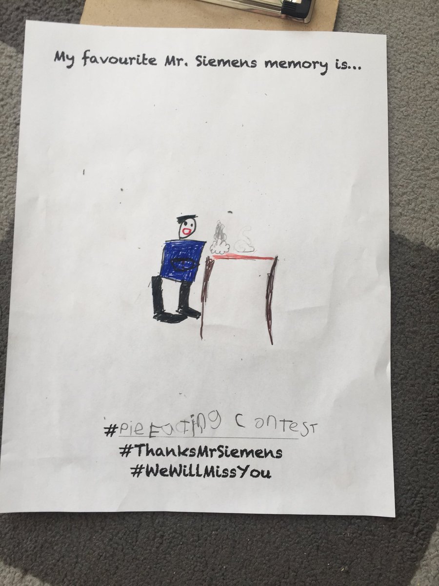 MrRussClass's tweet image. Our favourite Mr. Siemens memory was when he won the #PieEatingContest . #ThanksMrSiemens @ryanssiemens @PrairieWaters #rvsed
