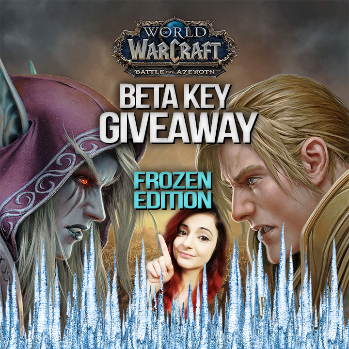 anniefuchsia's tweet photo. More BFA Beta Keys thanks to @Blizzard_Ent ---> 50x of them 😱

Last time was FIRE edition, this time it's ICE!

To enter:
❄️ Follow, like, retweet. Tag a friend for a cookie 🍪
❄️ Submit a screenshot of your favourite FROZEN place in World of Warcraft
❄️ Smile! 😊 https://t.co/PyCqSbsE9b