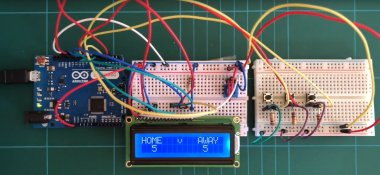 MouserElecEU's tweet photo. This easy to build, #Arduino powered, football scoreboard provides you with a fantastic way to keep track of the score of your favourite team - and gives you an idea on how you might #win our #BuildAScoreboard contest https://t.co/u1F9cdgHyW via @ElectromakerIO #DIY #Makers https://t.co/ykMHkctwpb