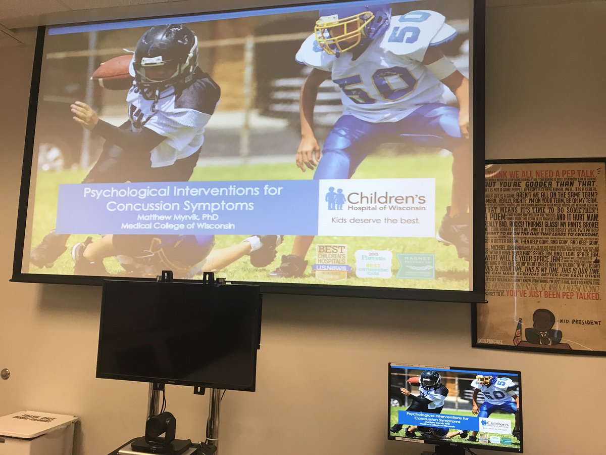 nicolemelfiDPT's tweet photo. Great lunch talk with @childhealthwi and Matt Myrvik! Thank you for the webinar! We love collaborating with CHW, @Rob_DPT, @LogWag_DPT_ATC! #concussionchat #SportsPT #pediatricsports #multicentercollaboration https://t.co/zKgYeoRo2H