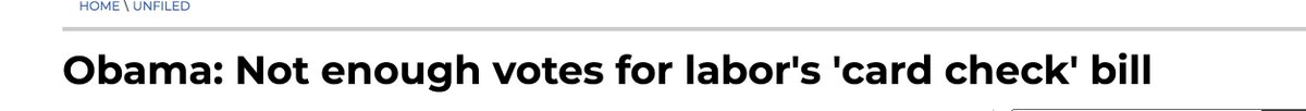 7. Not enough votes to pass card check.... Count the total number of Democrats in the Senate during this time.It can't even get out of committee?? #VichyDems