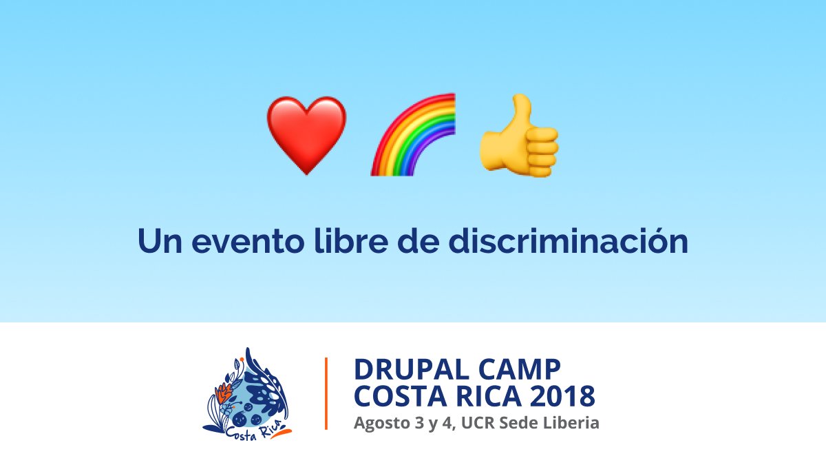 drupalcr's tweet image. ¡DRUPALCAMP SOMOS TODOS!
Conocé nuestro código de conducta ➡️ bit.ly/2K3bemq
#diversidad #drupalcampcr #drupalcamp