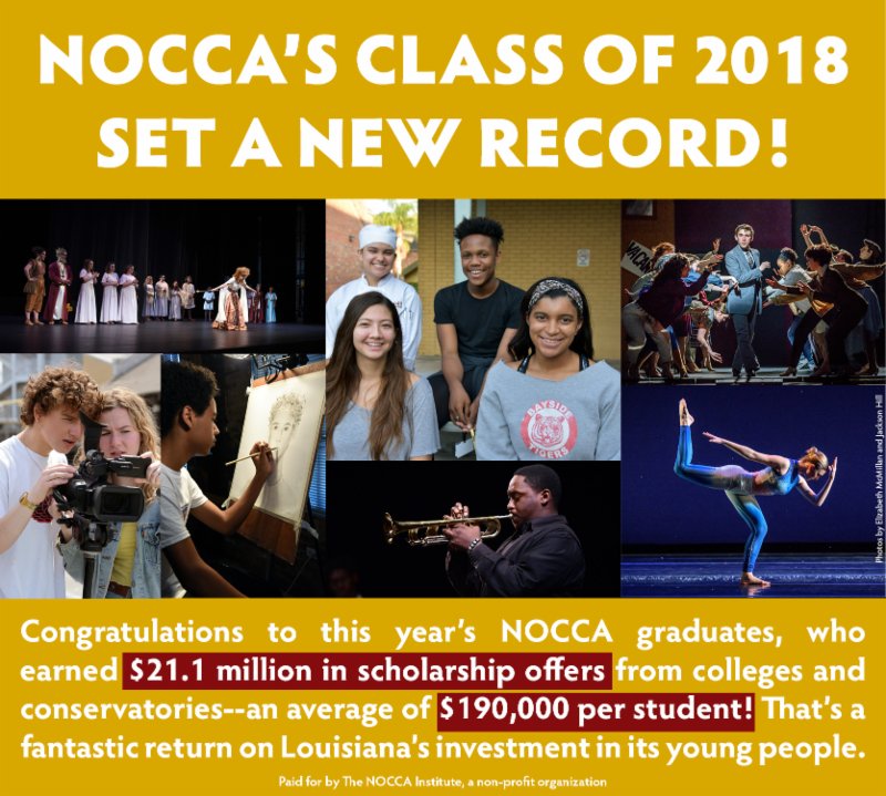 It's not too late to become a Friend of NOCCA! conta.cc/2K40Yr1