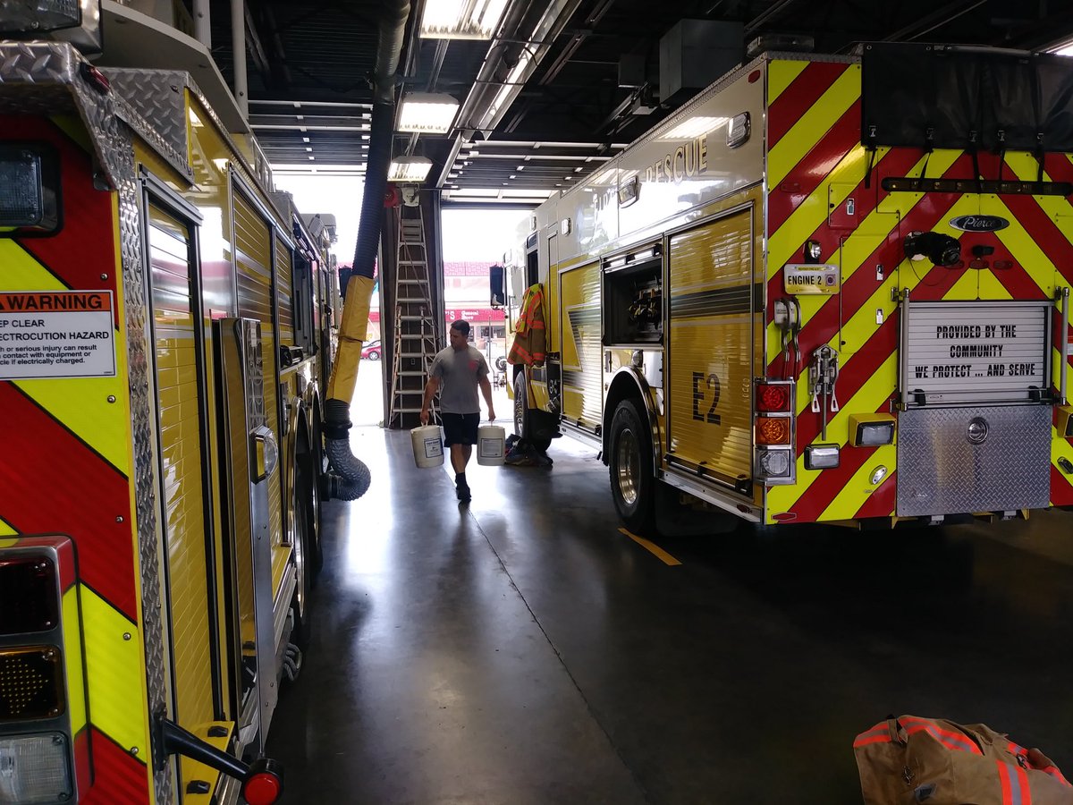 KFRPD's tweet image. This morning you may have seen firefighters doing some physical activity in the apparatus bay. This workout is called firefighter functional fitness, specifically designed for firefighters &amp;amp; the tasks they do everyday. #KMoFire @FirefighterFFit @555fitness