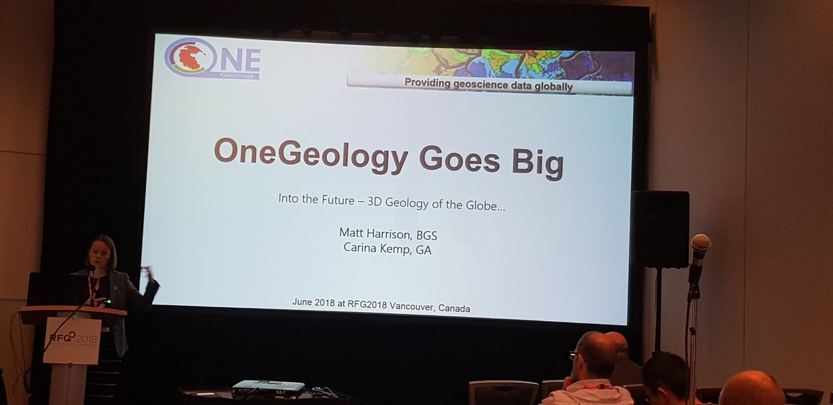 Carina Kemp from Geoscience Australia setting the scene for the future of OneGeologay at the RFG 2018.#RFG2018 <a href="/OneGeology/">OneGeology</a> <a href="/BritGeoSurvey/">British Geological Survey</a>  <a href="/GeoscienceAus/">Geoscience Australia</a>