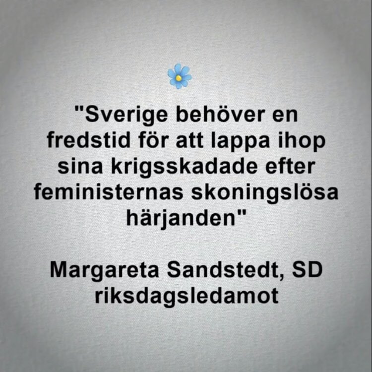 annatimle's tweet photo. Det här är väldigt intressant, för utan Sveriges tidigare feminister så skulle den här tanten aldrig någonsin haft möjlighet att ens rösta, än mindre sitta med i riksdagen #kastarsteniglashus #skjutersigsjälvifoten https://t.co/fExIijf90Q
