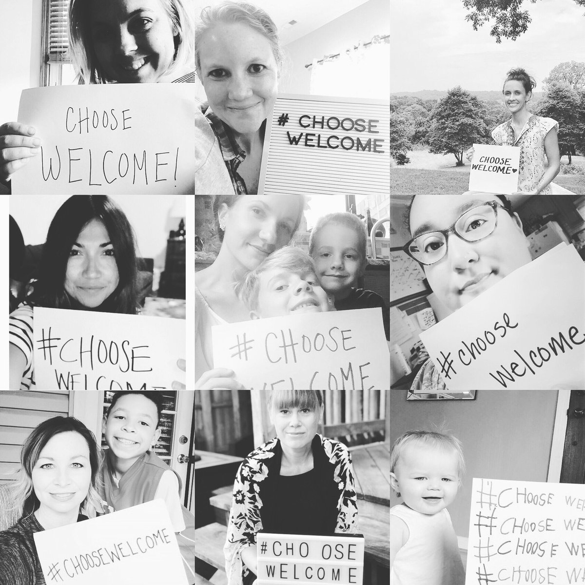 welcomerefugee's tweet photo. These beautiful humans are showing up today on World Refugee Day and letting their people know they #choosewelcome. Will you join them? #wewelcomrefugees #welcometribe #wechoosewelcome #lookforthehelpers #worldrefugeeday https://t.co/hgI3nGJLd5