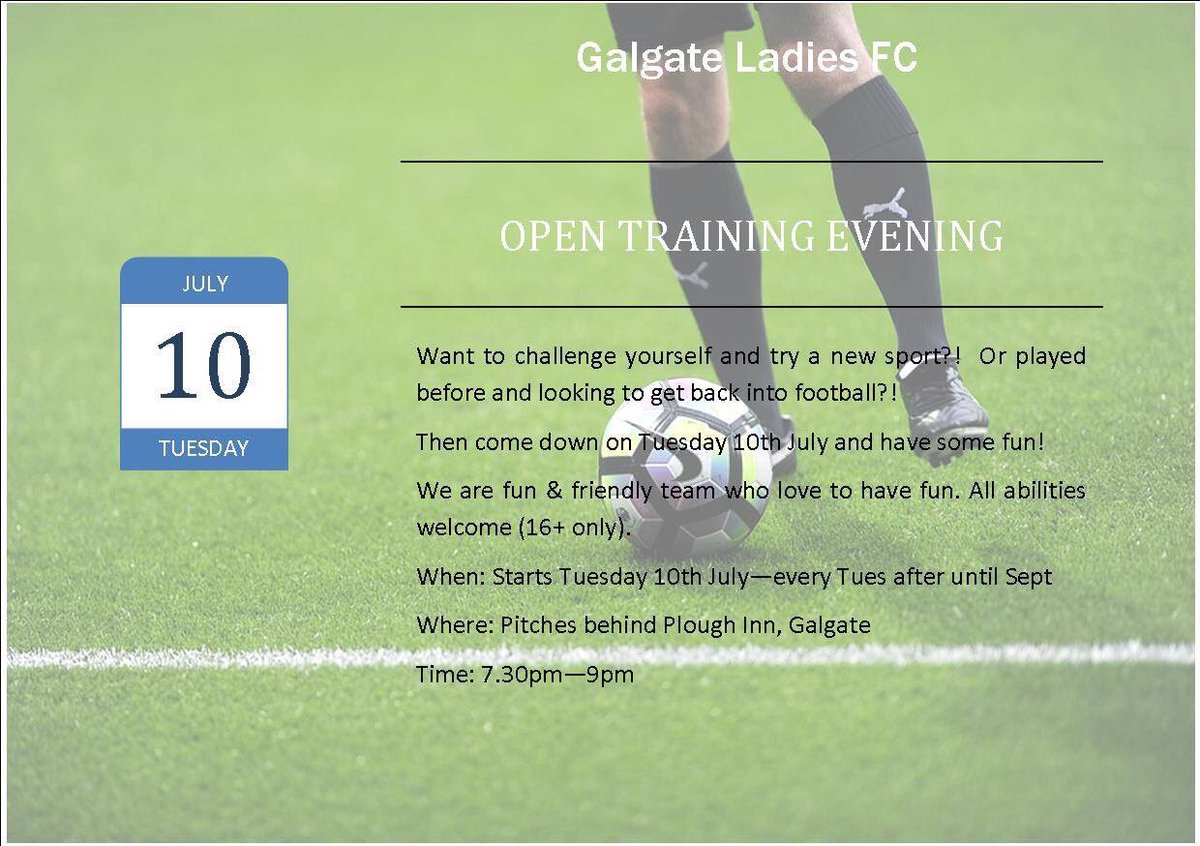 Looking for new players for next season. Interested? Come down to our open training sessions! Details below 👇