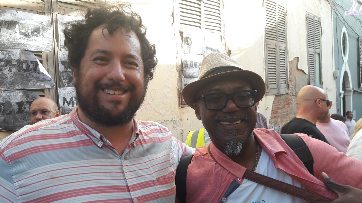 VerdiVerdi's tweet photo. He was wearing an Eric Dolphy T-shirt of his Out to Lunch album which features the bass clarinet. So I had to tell him that I played one too (which I do). Really nice to meet Orphy Robinson MBE. https://t.co/yXq31rkZva
