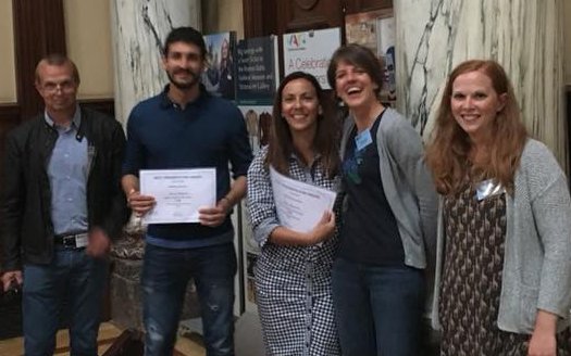 UoDLifeSciences's tweet photo. Congratulations to Sofia Arnaouteli (centre) from our Division of Molecular Microbiology who was awarded first prize for her talk at the international BACELL meeting in Bath last week. https://t.co/tAnytMQKle #Bacell2018 https://t.co/itMKAzjS25
