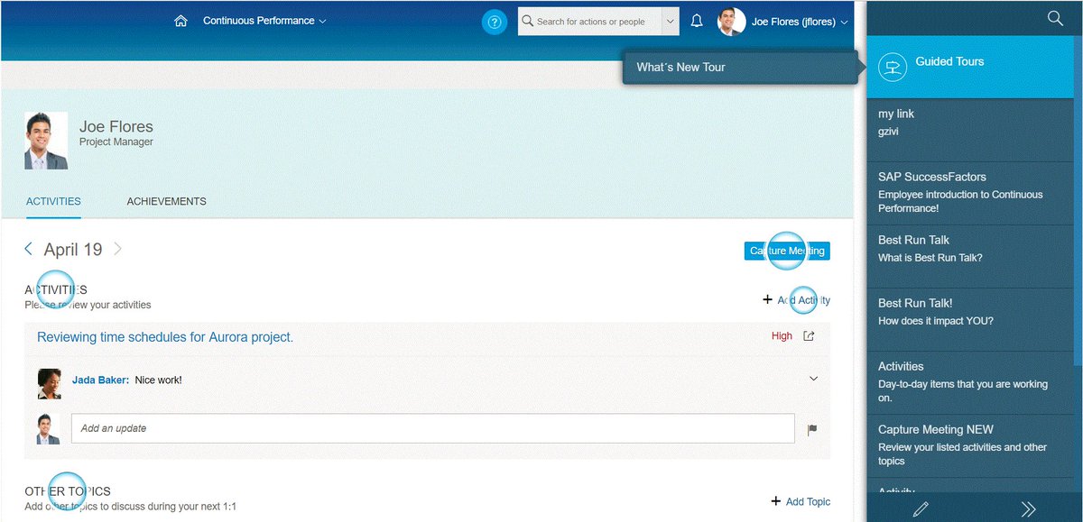ThomasJenewein's tweet image. Premiere at #SuccessConnect The SuccessFactors Webasistant provides in App Help &amp;amp; Performance Support improving user adoption &amp;amp; productivitiy. Standard learning content can be enhanced &amp;amp; edited with SAP Enable Now #performancesupport