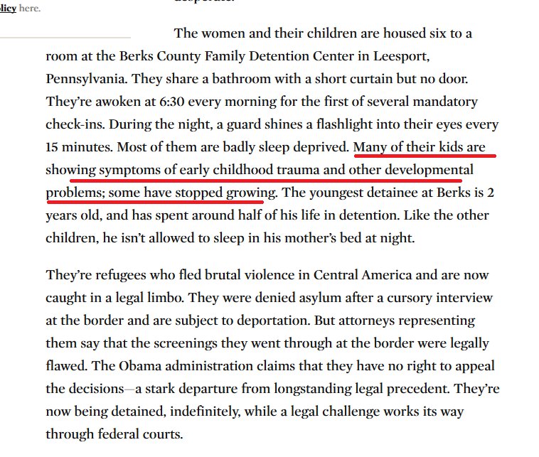 6/x After denying asylum to families the Obama administration ruled they had no right to appeal, defying precedent.There was no reason to hold these families as studies show asylum seekers almost always show up to hearings, but they were detained anyways.