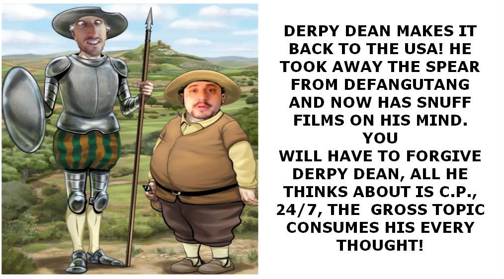 Montaqraph's tweet photo. #Q #Qanon #BackYardNonsense #TitusFrost #DerpyDean #Defango #Defangutang Yikes, what is wrong with this guy. All he thinks about is C.P.! One has to question why Derpy Dean is so consumed with such thoughts... https://t.co/I8Tj0JpofA