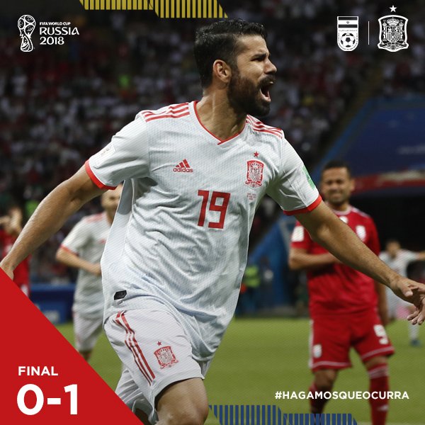 ⏱ ¡FINAAAAL!

¡FINAAAAAAAAAL!

¡Trabajadísima victoria! ¡Sumamos 4 puntos y empatamos con Portugal en la cabeza del grupo!

🇮🇷-🇪🇸 | 0-1 | 90+4' | 

#HagamosQueOcurra #Rusia2018