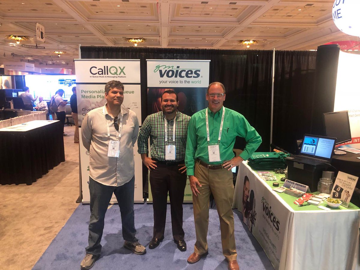 GMVoices's tweet image. GM Voices and @CallQX are at #CCWVegas18 #CustomerContactWeek in Las Vegas! Stop by to see Coach, Jay and Jim and see how our in-queue music and messaging platform can transform your customer experience!