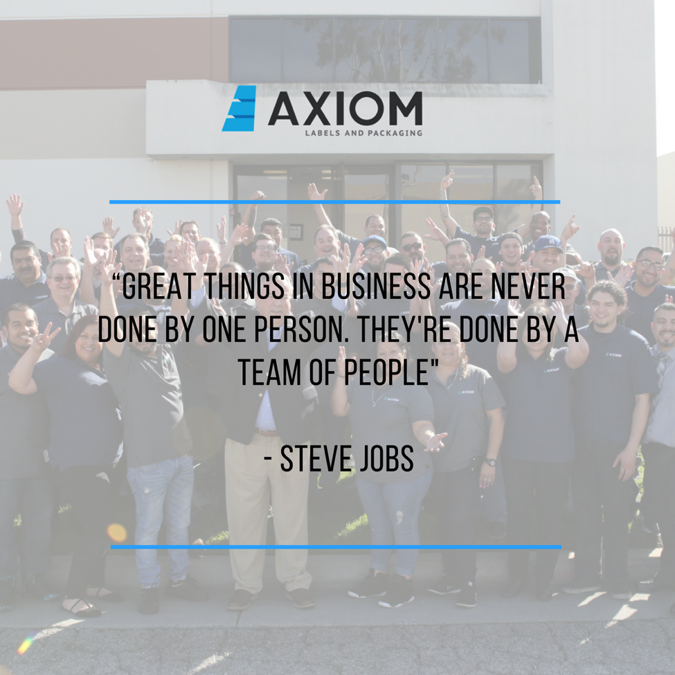 AxiomLabel's tweet image. #WednesdayWisdom Here at Axiom Labels it takes a whole village of hard working employees to work together to create top notch products for you and your business. 

 #AxiomLabel #Flexible Packaging #Packaging #Custom