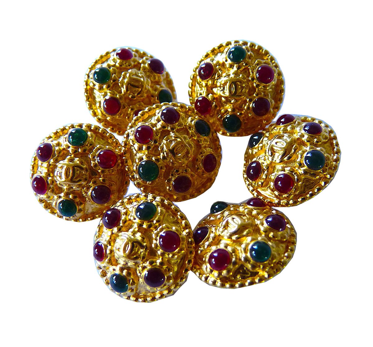 Set of (4) Pearl Chanel Buttons