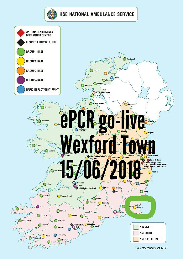 dwillis01's tweet photo. #ePCR @AmbulanceNAS going new places #Wexford_Town 👏 🚑 going-live last week. #teamwork  @NasDirector @cathal1972 Well done to everyone in helping to make this possible. #leadership #PatientCare #NASVision2020 #BuildingABetterHealthService @ehealth4all @CCIO_IRL #great_team_work https://t.co/w9dm9VhQEP