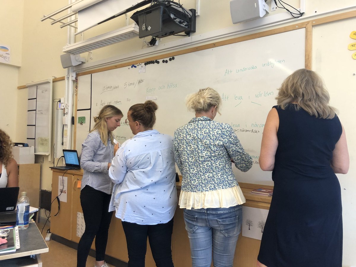 Kollaborativt arbete med att göra so-och no/tk-teman samt en 3-årsplan. Heja @stenkulaskolan #PLC #ämnesteam #teamwork