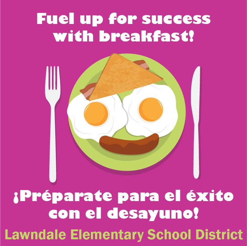 smithLESD's tweet image. #FuelUpForSuccess with a #nutritious #schoolbreakfast! Contact Food Services at (310) 973-1300 if you have questions. #StartTheDayRight