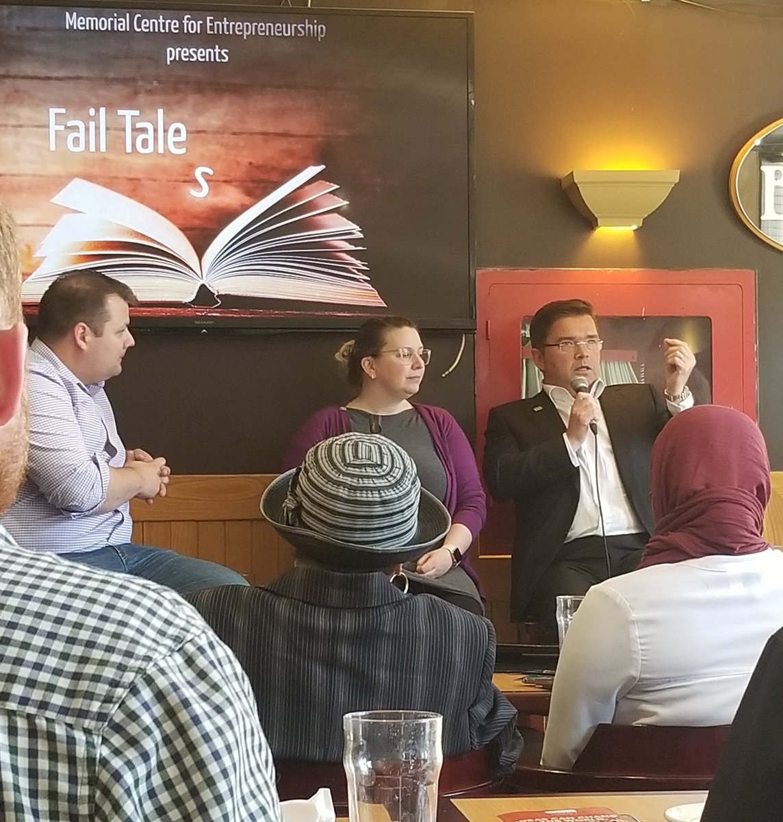 MUN_MCE's tweet photo. "To be an entrepreneur you have to have a high risk tolerance and be a bit nuts" Greg Roberts from @MaryBrowns #failfastandlearn @MUNBusiness https://t.co/kCoMkOZNXw