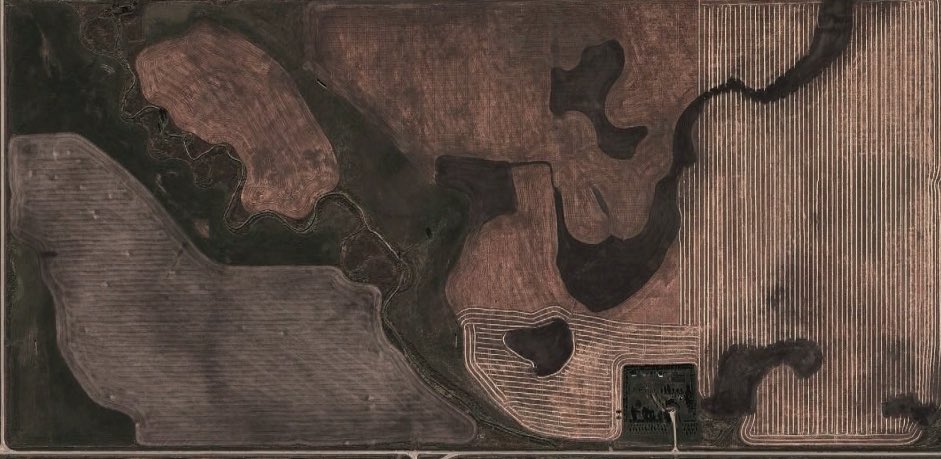 NextGenDrainage's tweet photo. Huge improvements on this saline field in Manitoba after only two years of tile drainage #cornertocorner #tilefever https://t.co/y46KJZz683