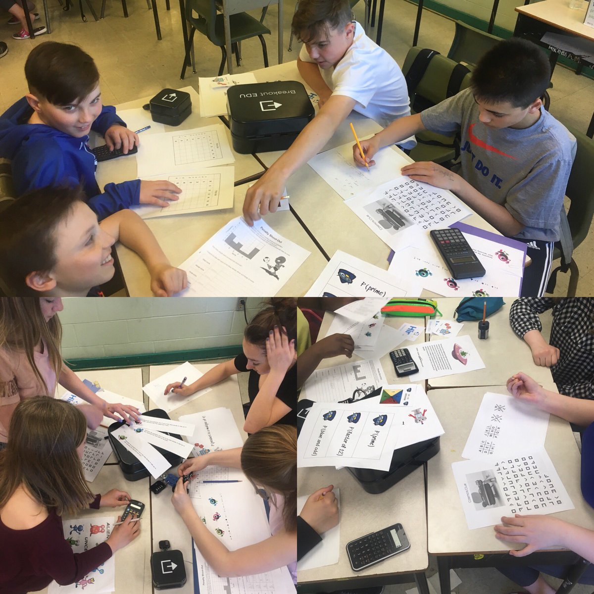 peterfday6's tweet image. Grade 7 students at Whitney Pier Memorial using their #math skills to breakout today! @CBVRSB @breakoutEDU #problemsloving