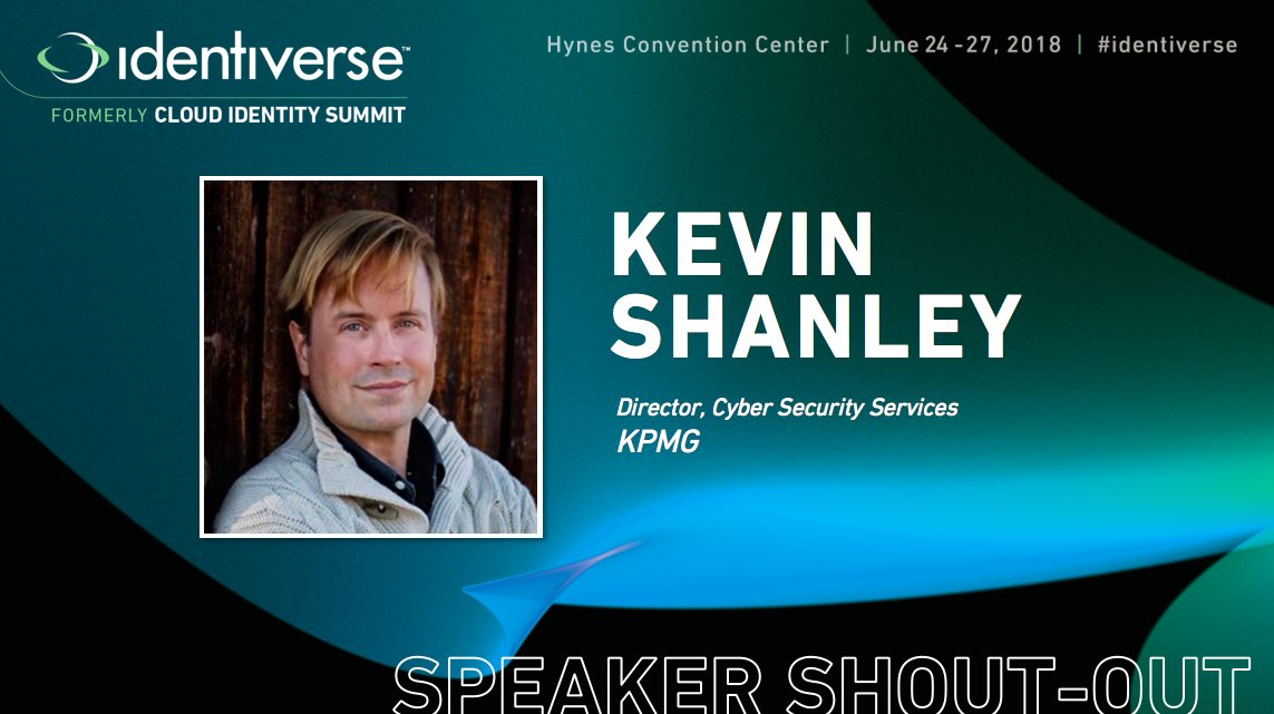 #Identiverse speaker shout-out: Kevin Shanley, Director, Cyber Security Services at <a href="/KPMG/">KPMG</a>. Come see XYZ speak in Boston, June 24-27! ow.ly/Qs5030k1oZL
