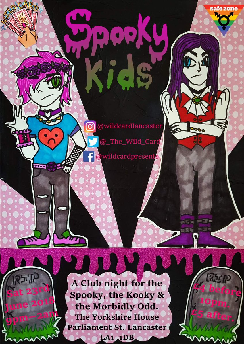 Looking forward to Saturday & returning to @yorkshirehouse! This time we're turning to #TheDarkSide with a #ClubNight for the #Spooky the #Kooky & the #MorbidlyOdd - Join us! #PostPunk #Goth #GothicMetal  #Emo #EBM #FuturePop #AltClubNight #Lancaster #Lancashire #NorthWest #LGBTQ