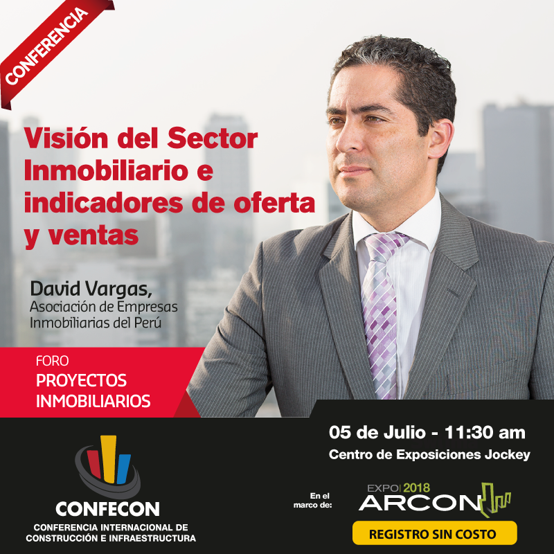 Expoarcon's tweet photo. Conoce la visión del #SectorInmobiliario y sus principales indicadores en #EXPOARCON2018, la #Conferencia estará a cargo de David Vargas, Gerente General de la Asociación Asociación de Empresas Inmobiliarias del Perú - #ASEI.
Regístrate sin costo aquí ➥https://t.co/ZOyMxsmhxY https://t.co/mSPBm5VxZ2