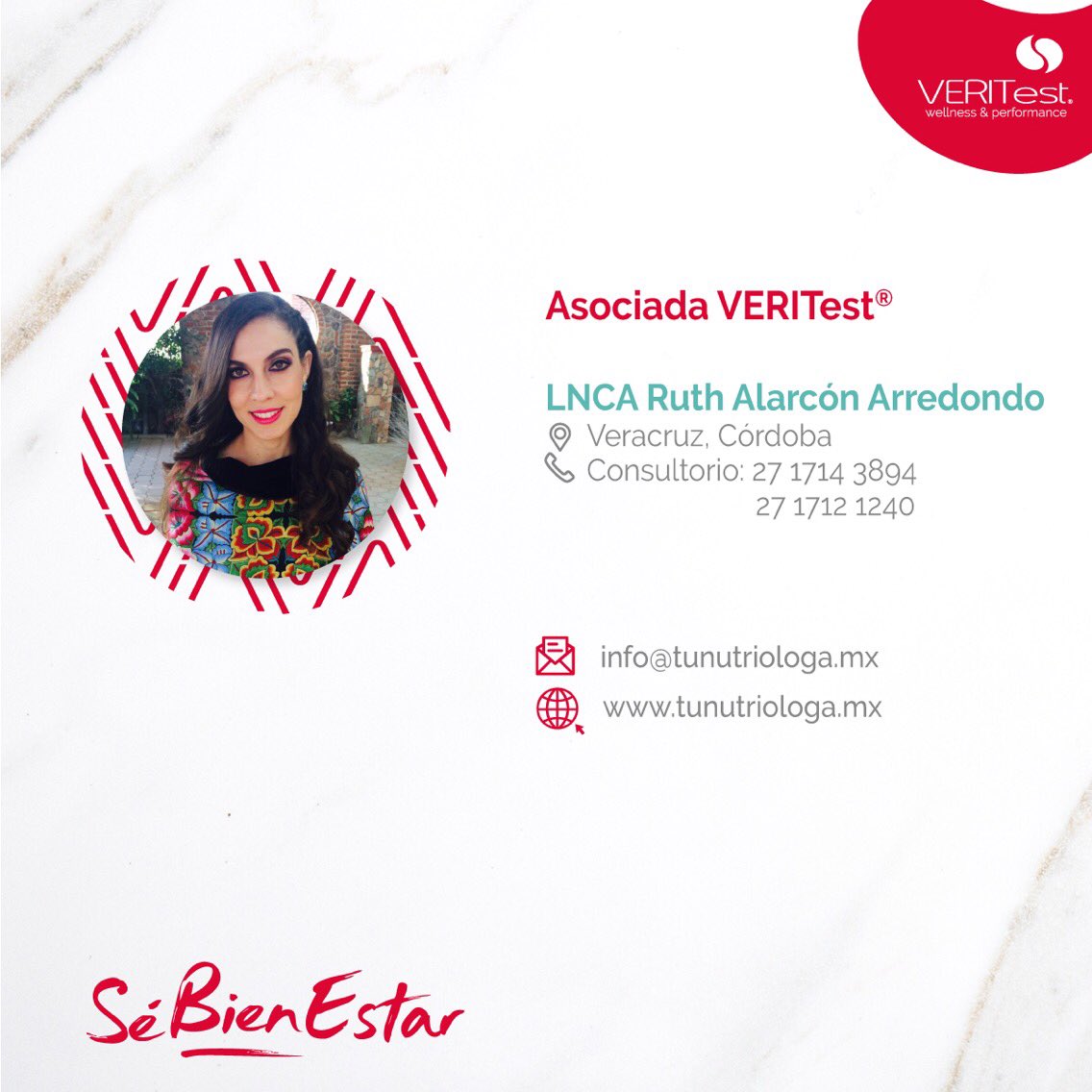 ¿Te interesa realizarte la Prueba VERITest pero estás en Córdoba, Veracruz? Conoce a nuestra asociada Ruth Alarcón Arredondo - tunutriologa.mx