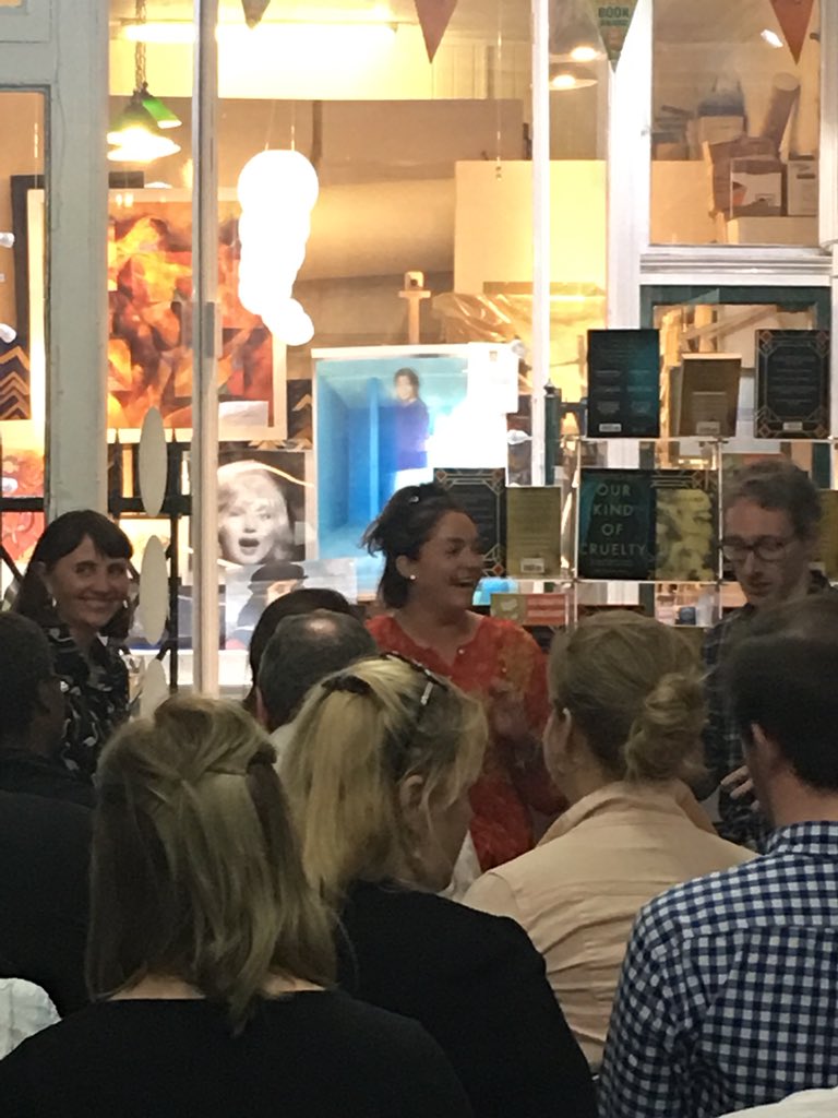 Our second evening event of #IBW2018 at @GoldsboroBooks with crime writers  @byAliLand, @stu_turton & @AramintaHall Brilliantly moderated, very entertaining and informative.
